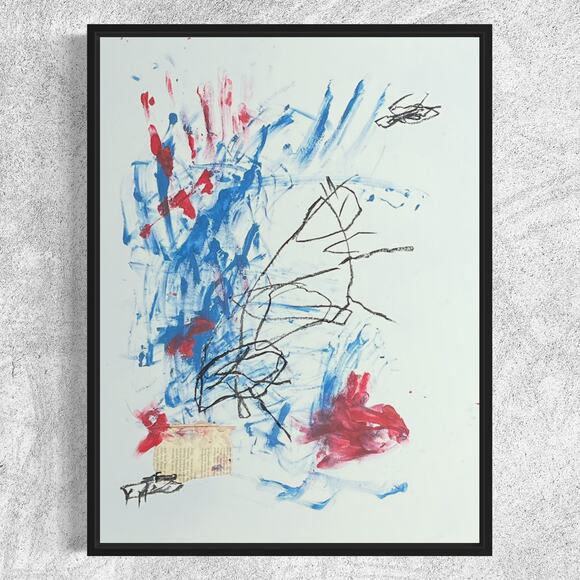 Original Mixed Media Abstract Art Painting 18x24 “The Enchanter